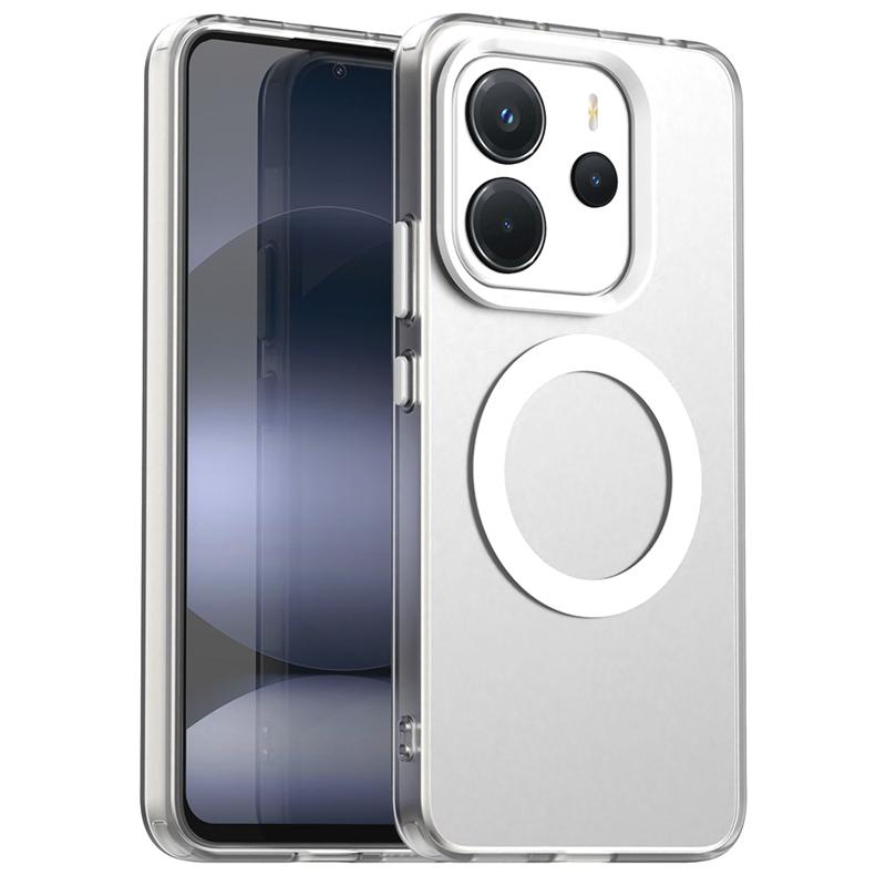 Transparent Case For Redmi Note 14 4G Case For Redmi Note 14 Magnetic Adsorption Wireless Charge Cover For Redmi Note 14 4G Case