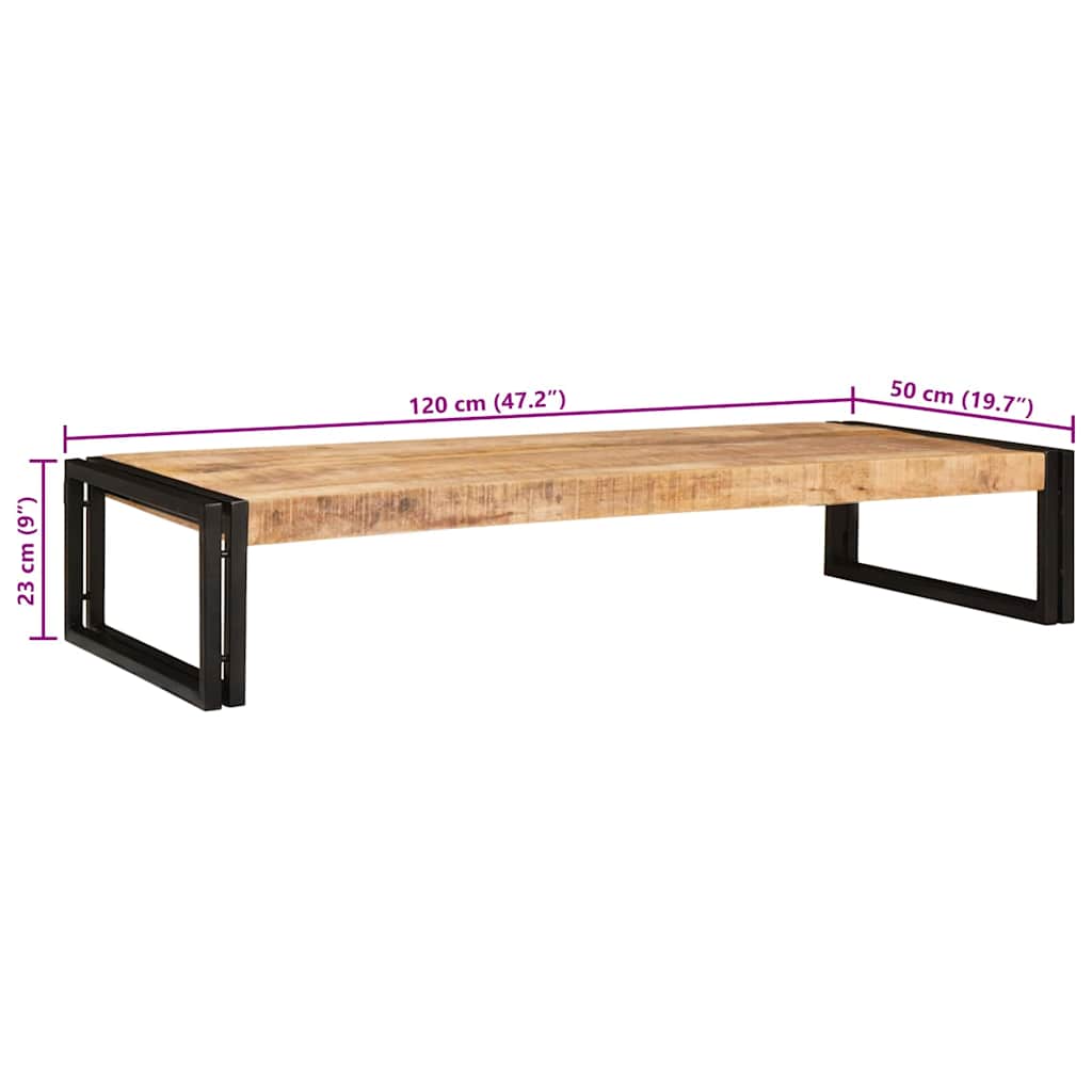Bathroom Shelf for Braun 120 X 50 X 23 Cm Solid Raw Mango Wood