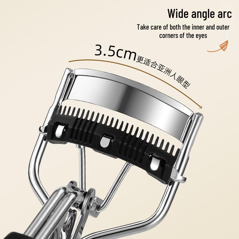 Wide-Angle Natural Curl Eyelash Curler - Long-Lasting, Portable Clip for Beginners
