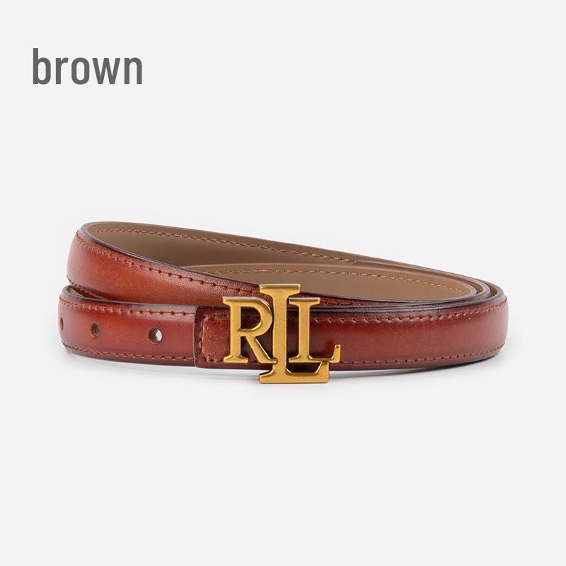 Damen Echter Leder Skinny Taillengürtel - Vielseitige Dekoration für Jeans und Freizeithosen.