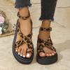Women Sandals New Summer Flat Casual Designer Shoes for Women Outdoor Leopard Beach Platform Sandals Sandalias De Mujer