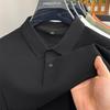 Men's Solid Color 100% Cotton Polo - Short-Sleeve, Summer Casual Lapel Top for Middle Age