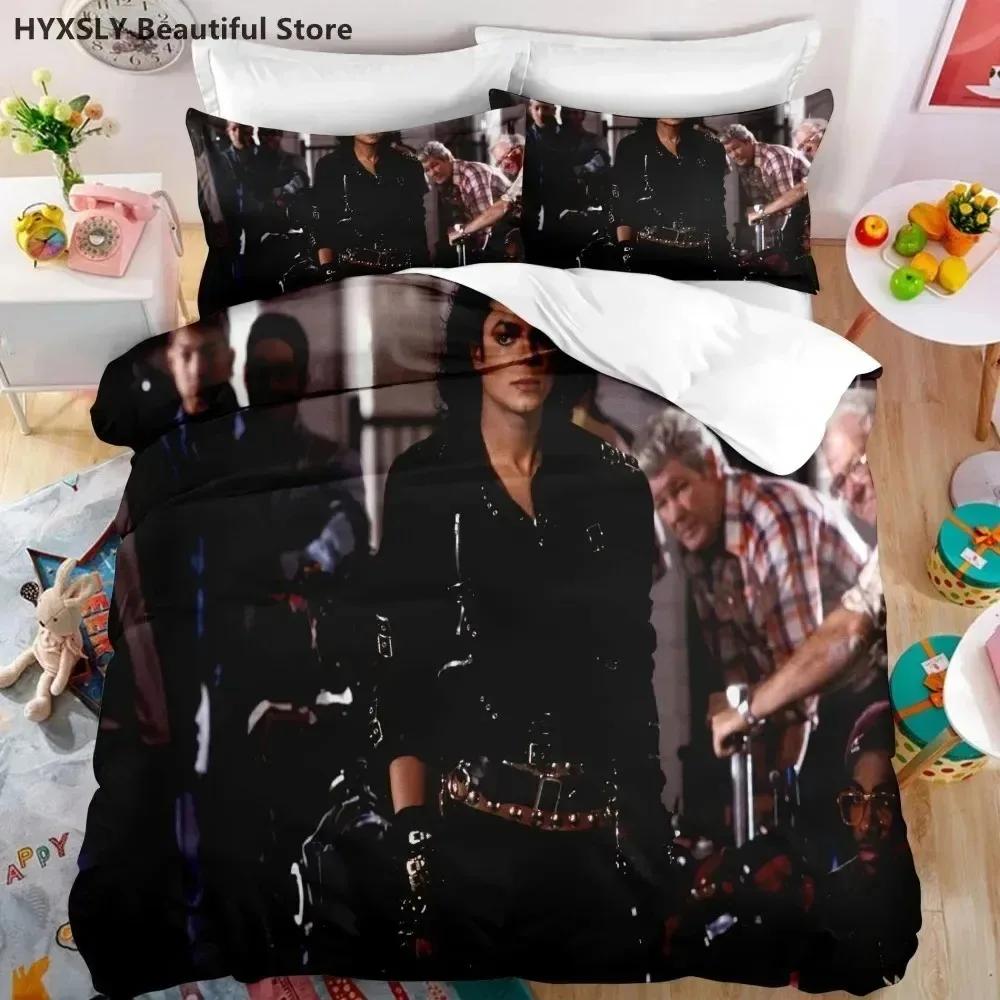 Michael Jackson Star 3D Duvet Cover Bedding Set Comforter Pillowcases Home Decor Gift Single Double Twin King Queen