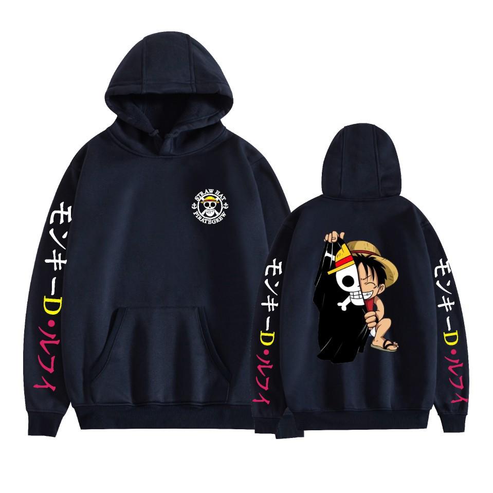ONE PIECE Hoodies Graphic Printed Sweatshirts Casual Long Sleeve Tops for Men Women