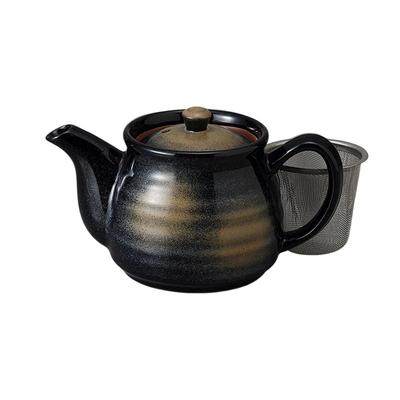 Ale-net Teapot, 18 X 11 X 10.5 Cm, 540cc, Blue-Blown Porcelain, Mino Ware, Made In Japan, Stylish