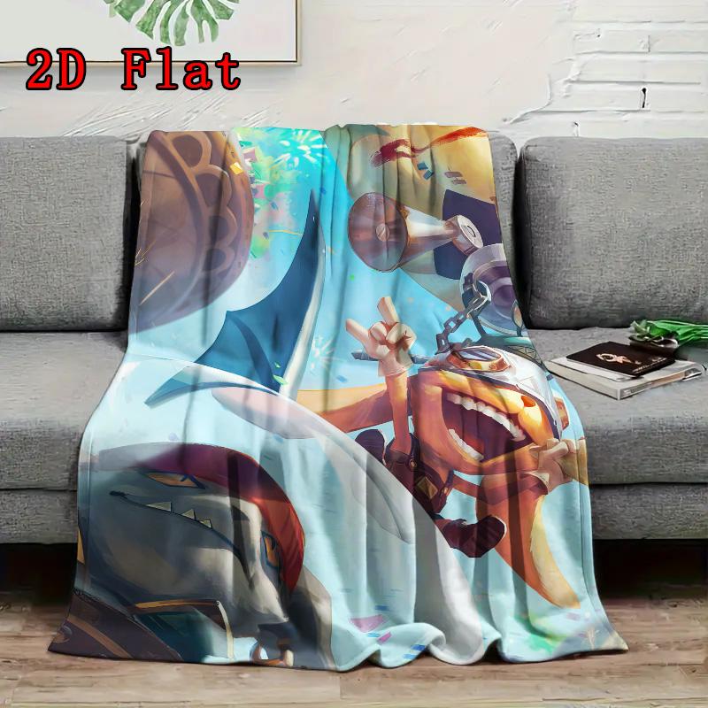 Legends of Runeterra 2D Flat Pattern Flannel Blanket High quality All Seasons Warmth and Comfort Perfect for Christmas Gifts.DMT0925191