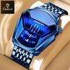 BINBOND Brand Fashion Men Watch Large Watch Style Motorcycle Concept Business Style Waterproof Watch Black Technology Men Watch