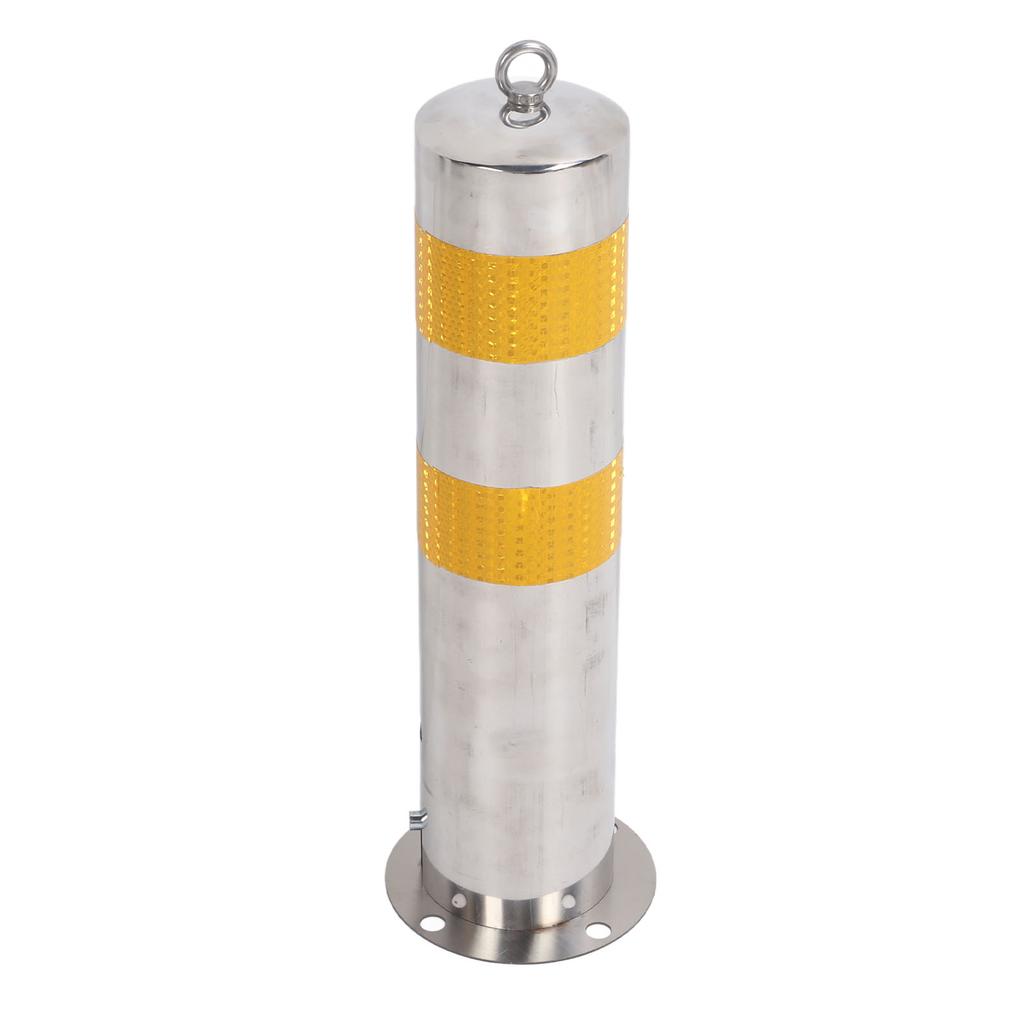 Sicherheitspoller Edelstahl 55cm Parkpfosten Absperrung mit gelbem Reflexstreifen für Straße
