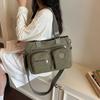 Stylish Canvas Shoulder Bag for Women, Multi-Pocket Tote with Adjustable Strap and Durable Design