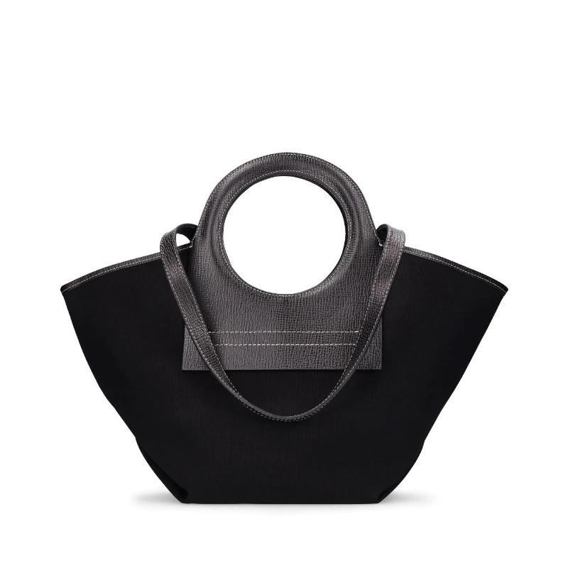

Guangzhou Chao shoulder tote bag leather goods generation leather splicing canvas handbag neutral handbag ODM