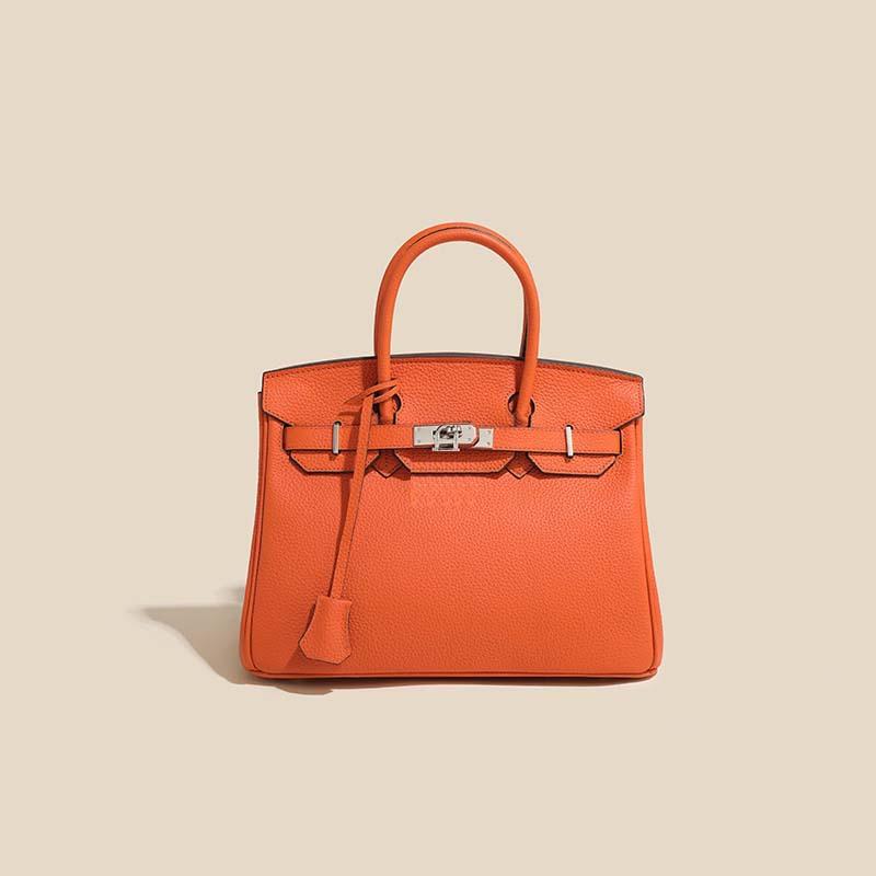 First Layer Cowhide Platinum Bag, High-end Fashion Temperament, Genuine Leather Women's Bag, Classic Versatile Handbag Tide