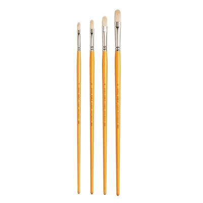 Holbein Paintbrush Set [3] Oil Painting Brushes (Pig Bristle Flat) Set of 4 130313