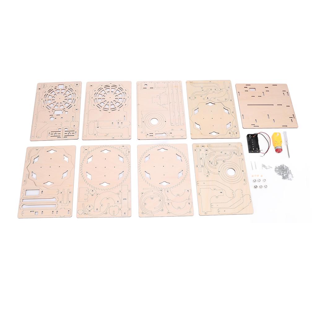 3D Wooden Puzzles Adults Roller Coaster Marble Rail Mechanical Wood Model Building Kits