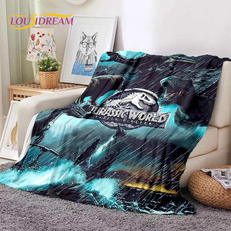 3D Cartoon Jurassic Park Dinosaur Dino Soft Flannel Blanket for Beds Bedroom Sofa Picnic,Throw Blanket for Outdoors Leisure Gift