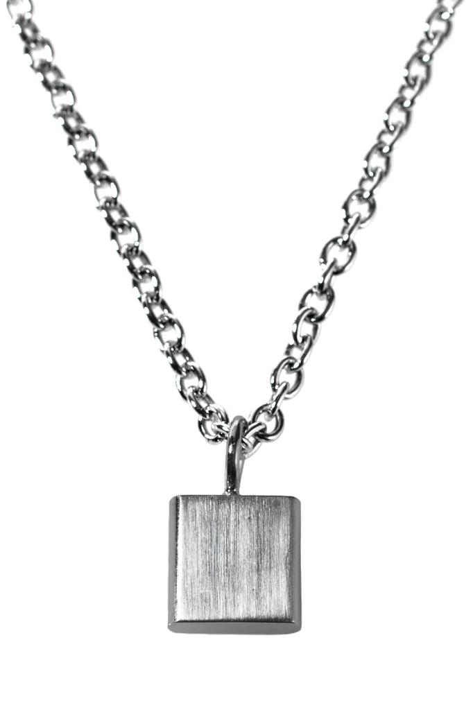 TAVARAT Square Pendant Simple Gift with Packaging Men's Necklace, Accessory, (50cm)