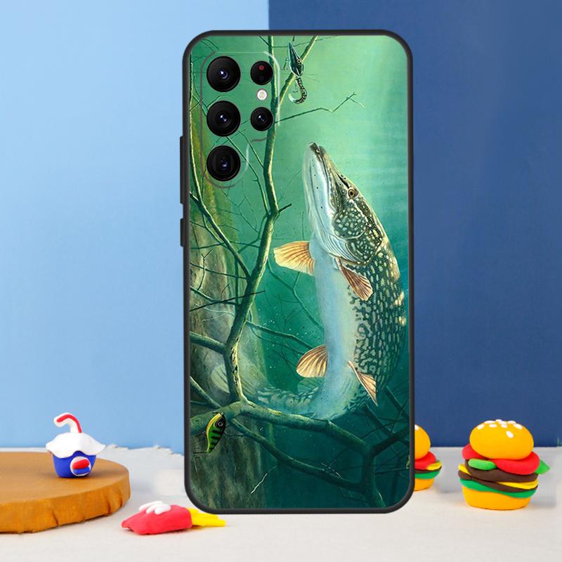 

Чехол для телефона с изображением рыбы Щука для Samsung Galaxy S25 S24 Ultra S9 S10 S20 S22 S21 S23 Plus S24 FE Cover Coque Galaxy S20 FE
