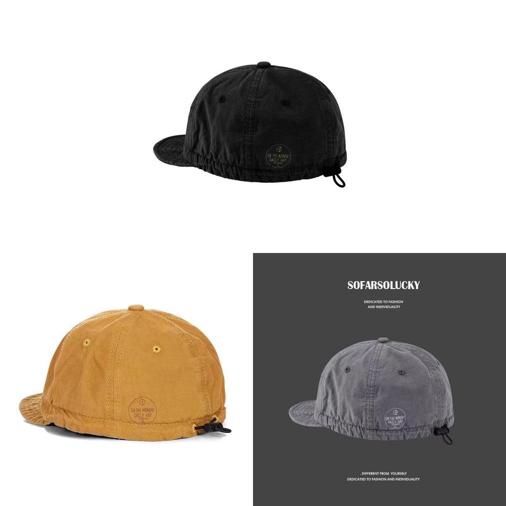 Soft Brim Round Logo Baseball Cap With Breathable Cotton For Casual Wear