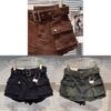 Pantaloncini di Jeans Stile Vintage con Stampe Ricamate per Donne Casual