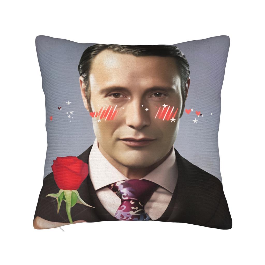 Mads Mikkelsen HHannibal Kissenbezug Mode Kissenhülle Für Wohnzimmer Sofa Bequeme Kissenbezüge Geschenk