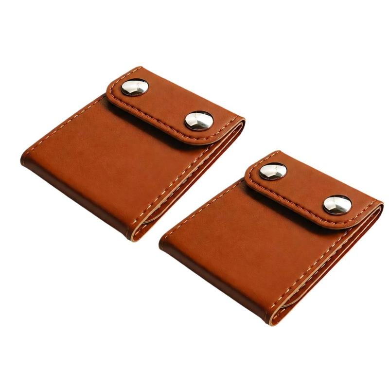 Car Seat Belt Shoulder Pad Faux Leather Closure Cover, 2 Piece Neck Contact Aid for Front or Rear Vehicle Belt Use