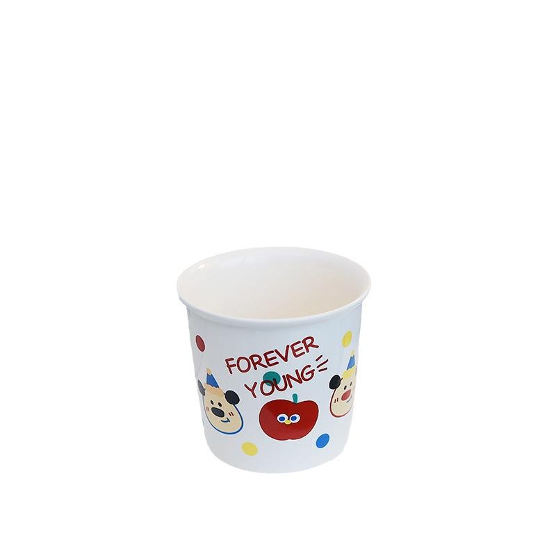 

Party ceramic paper cup cute children holding pudding yogurt cup ice cream cup large capacity ceramic cup 330ml