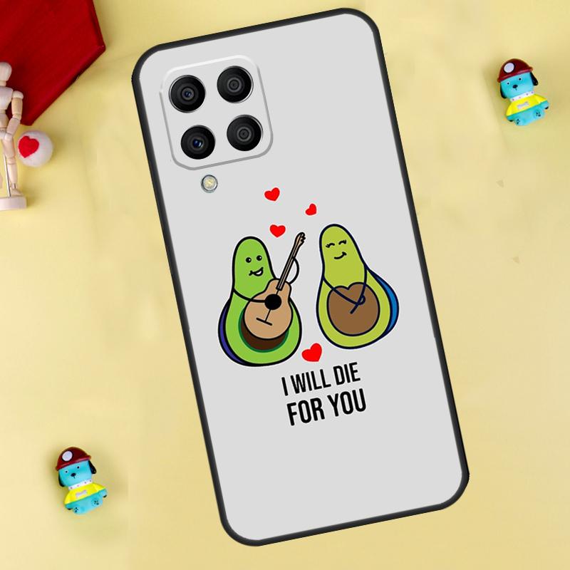 Süße Cartoon-Avocado Fitness-Hülle für Samsung Galaxy M35 M55 M15 M11 M12 M13 M14 M06 M16 M36 M56 M31 M53 M32 M52 M34 M54