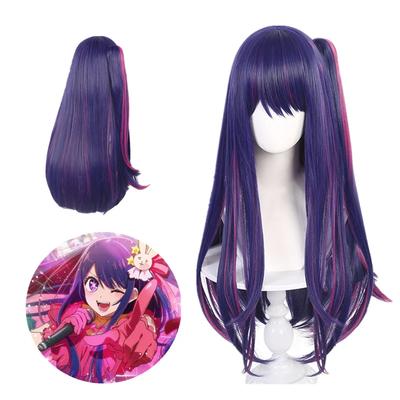 Anime Oshi No Ko Hoshino Ai Fialová Paruka Cosplay Pokrývka hlavy Dívka Lolita Cop Tepelně odolné Syntetické paruky Doplňky Vlasy