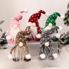 Christmas Faceless Rudolf Doll with Knitted Hat Ornament