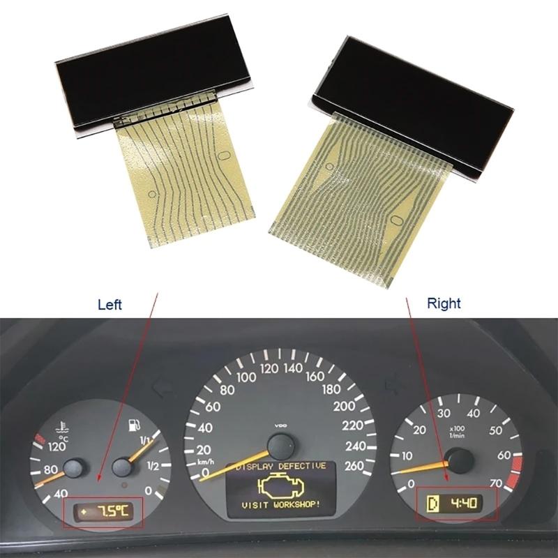 Pantalla LCD Doble Cara para Coche Pantalla de Información del Aire Acondicionado para W210 W208 W202 R170 Panel de Instrumentos del Salpicadero Reparación