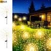 LED Solar Firework Lights Garden Decoration Fairy Lamps Waterproof Outdoor Firefly Bee Lawn Lamp Patio Landscape Yard Light