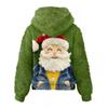 Women's Hooded Long Sleeve Christmas Printed Flannel Top Hooded Sweatshirt