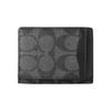 Coach Magnetic Card Case 10 Classic Monogram Multifunctional Leather Card Holder Small Women Card Holder Black 91660-QBO4G
