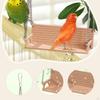Parrot Bench Rest Stand Perch Toy Activity Center Training Decorative Cage Accessory Hanging