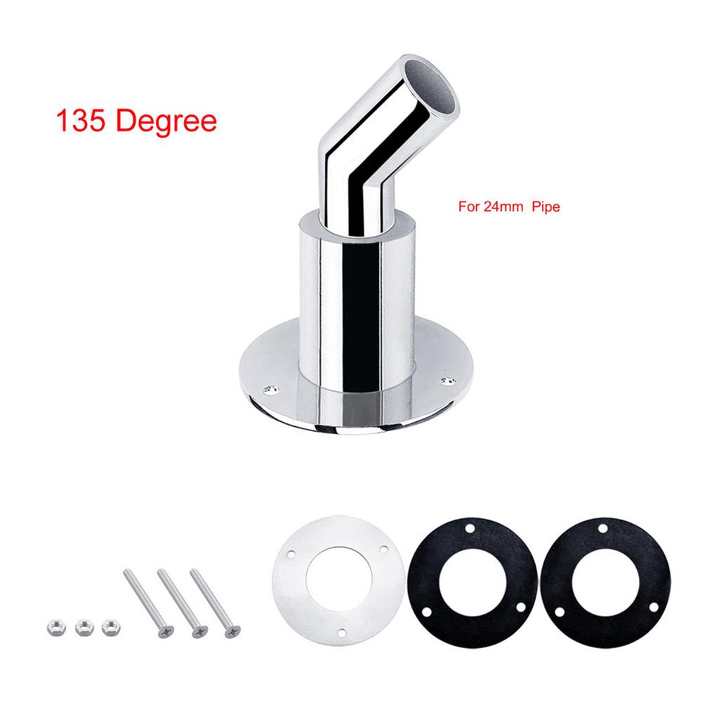 316 Stainless Steel Thru Hull Exhaust Skin 24mm Tube Pipe Socket Hardware for heaters Exhaust Pipe