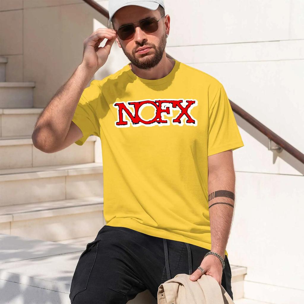 Nofx 2026 Nuova Moda Pesante Popolare Stampa Retrò Divertente Girocollo T-shirt Per Comfort Quotidiano