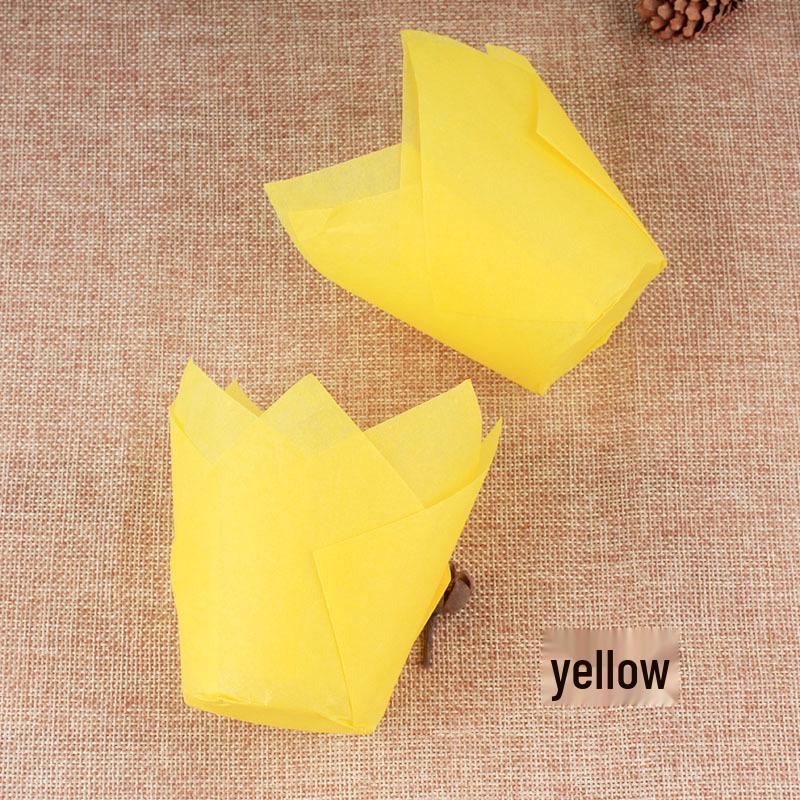 

Жаростойкие однотонные бумажные формы для выпечки тюльпан - маслостойкие вкладыши для десертов