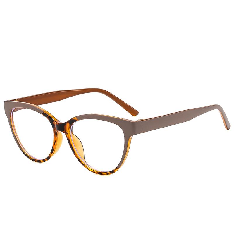 New Cat Eye Women Glasses Frame Clear Anti-Blu-Ray Eyewear Fashion Olive Green Men Optical Frame