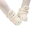 Baby Shoes with Cute Heart Embroidery, Thick and Warm for Infant Girls and Boys 0-12 Months