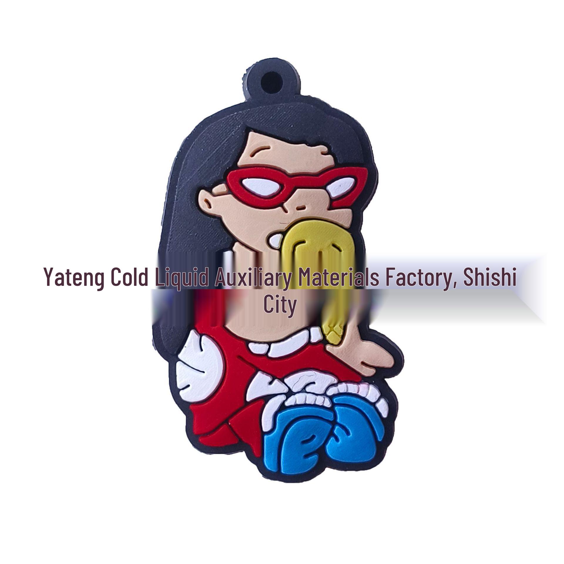Cartoon Blue Little Monster Gift Pendant - PVC Material