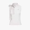FAIRLIAR GOLF Pattern Ribbon Sleeveless Knit (White)