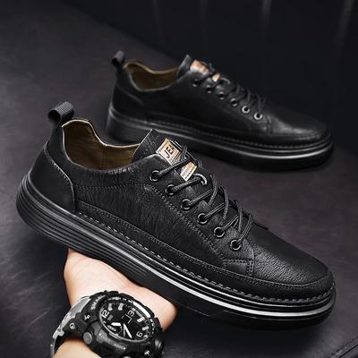 Fashion Autumn Black Sneakers Men Fashion Lace Up Flat Casual Sport Shoes All-match Outdoor Lightweight Homme Running Shoes