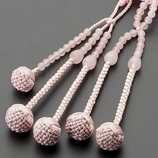 Buddhist altar shop Takita Shoten Mala beads Nichiren sect authentic rosary Red crystal pure silk Hanabon tenbo Kyoto main Lotus formal rosary by