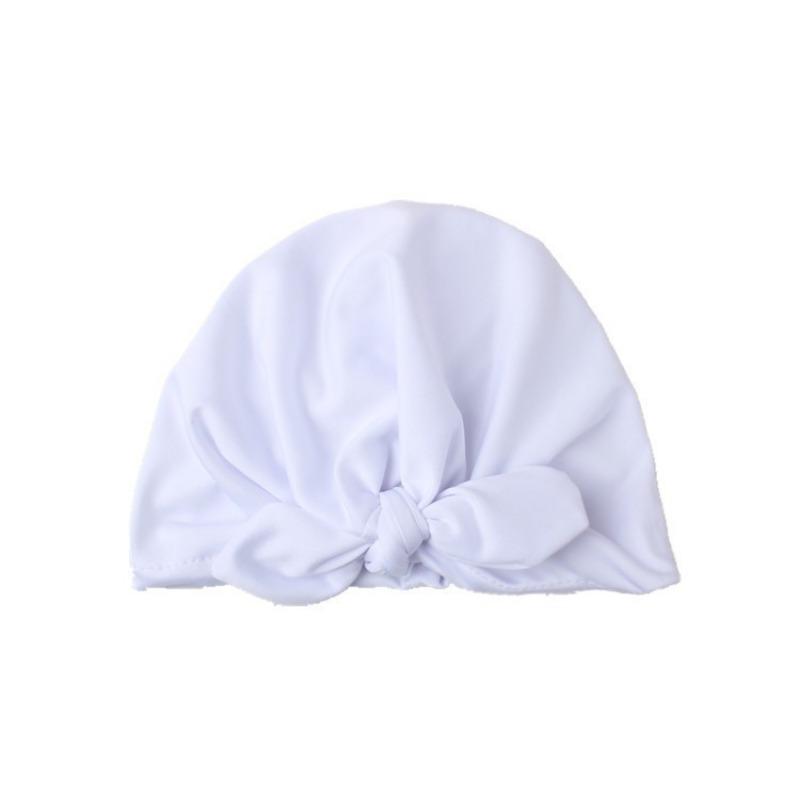 New children's pullover hat, cute rabbit ear baby knotted hat, thin breathable baby fetal hat