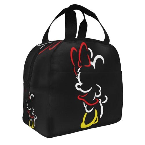 Mickey Mouse Lunch Bag with a Zipper Closure. This Compact, Stylish, Portable Insulated Lunch Bag Features a Soft Cooler Bag and a Stylish Clasp Closu