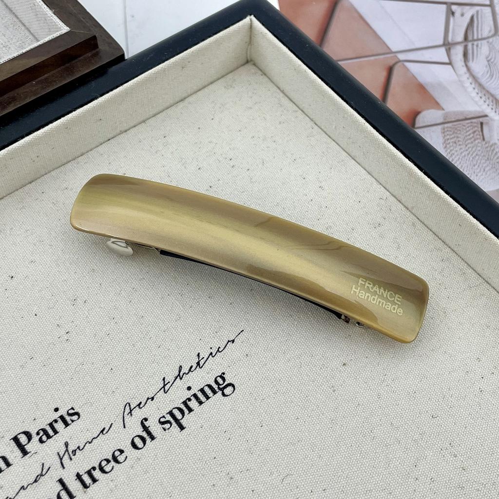 Korean New Design Retro 8.5cm Strip-Type Hair Clip high Ponytail Clip Fashion Acetic Acid Spring Clip Hair Accessories