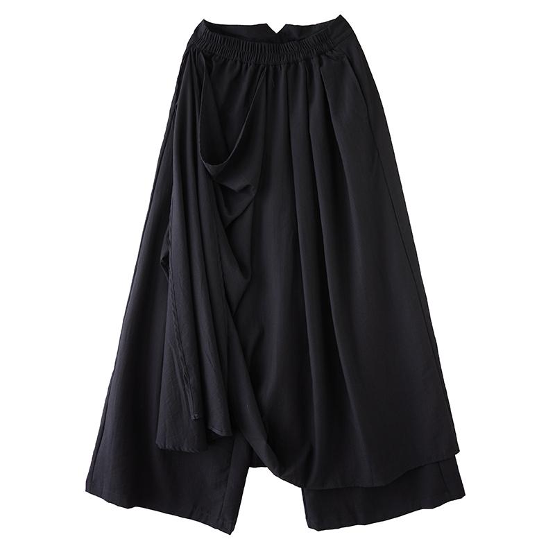 DIMANAF Dámské spodní díly nadměrných velikostí Nové dlouhé kalhoty Sukně Volné kalhoty Velká velikost Ležérní Jaro Podzim Jednobarevná Černá