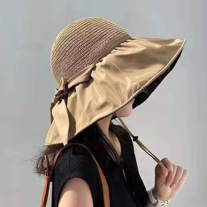 

Sun Hat Women s 2025 New Arrival Sun Protection Hat UV-Proof Vinyl Sun Hat Fashion Foldable Big Brim Khaki All yards