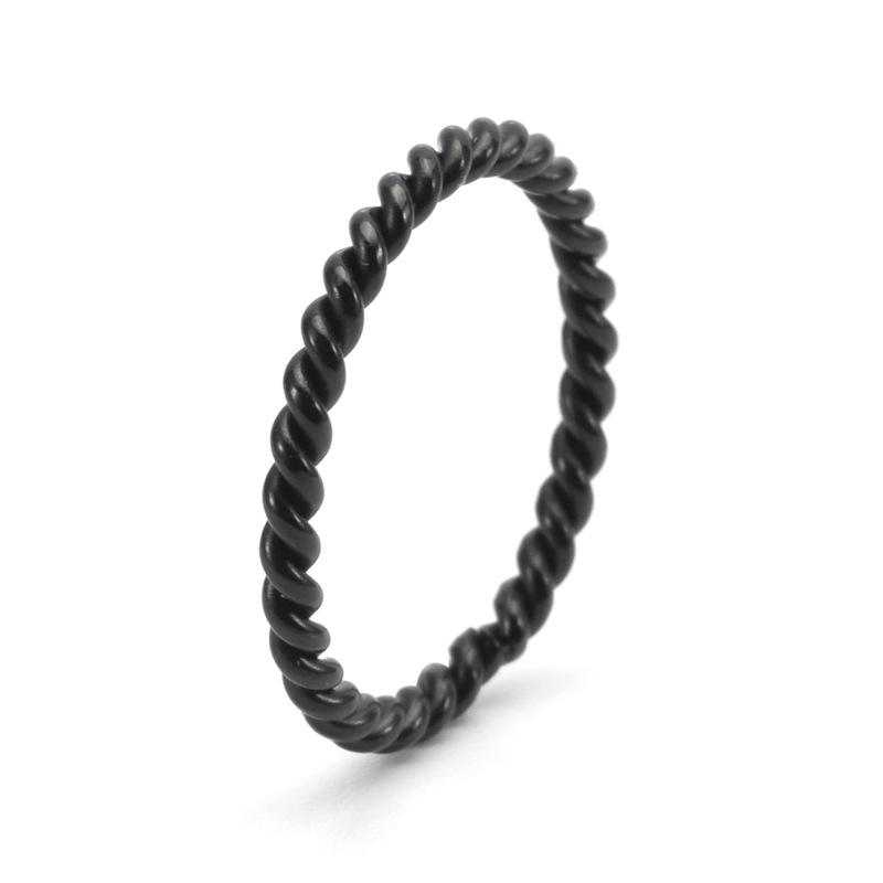 

2025 Fashion Twisted Fried Dough Twists Ring Couple Small Jewelry Plating 18K Gold Jewelry Personality Ring 10