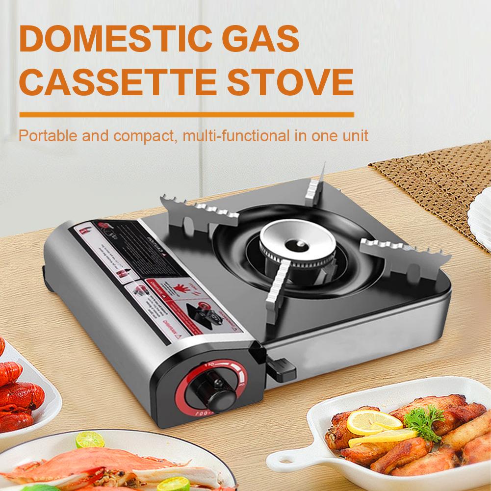 Portable Gas Stove Adjustable Butane Camping Stove Windproof Single-Burner Butane Stove Camping Accessories