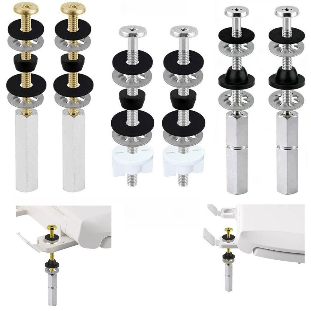 2Pcs Stainless Steel Toilet Seat Bolts Kit Rust Resistant Toilet Seat Screws Bathroom Toilet Repair